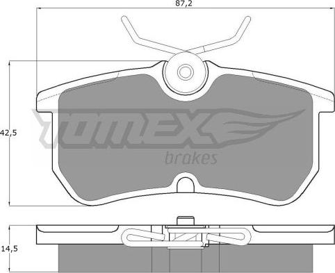 TOMEX brakes TX 12-18 - Brake Pad Set, disc brake parts5.com