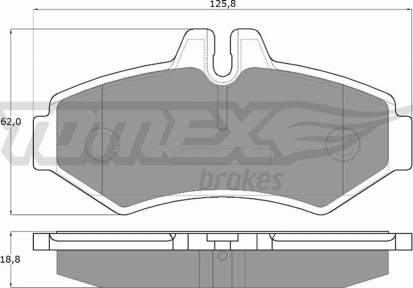 TOMEX brakes TX 12-34 - Piduriklotsi komplekt,ketaspidur parts5.com