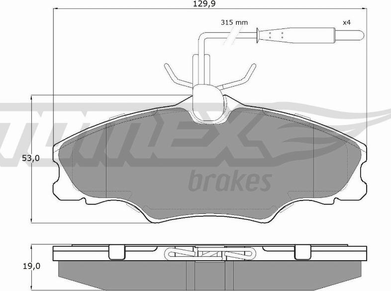 TOMEX brakes TX 12-31 - Set placute frana,frana disc parts5.com