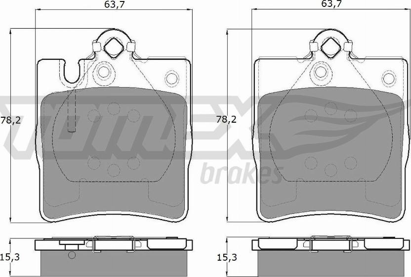 TOMEX brakes TX 12-79 - Brake Pad Set, disc brake parts5.com