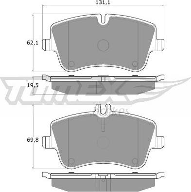 TOMEX brakes TX 12-78 - Brake Pad Set, disc brake parts5.com