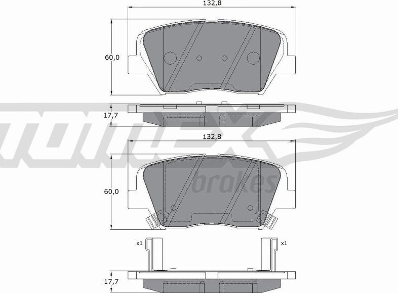 TOMEX brakes TX 17-46 - Juego de pastillas de freno parts5.com