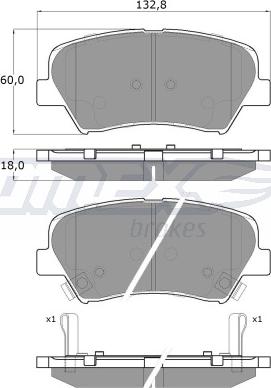 TOMEX brakes TX 17-68 - Juego de pastillas de freno parts5.com