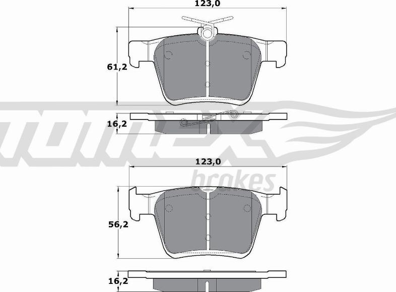 TOMEX brakes TX 17-05 - Sada brzdových destiček, kotoučová brzda parts5.com