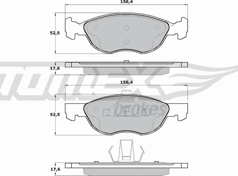 TOMEX brakes TX 17-17 - Juego de pastillas de freno parts5.com