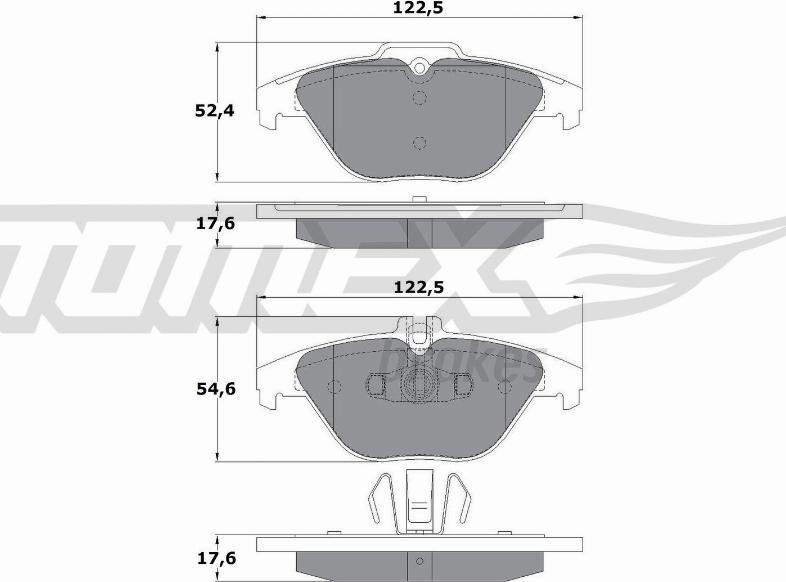 TOMEX brakes TX 17-39 - Komplet kočnih obloga, disk kočnica parts5.com