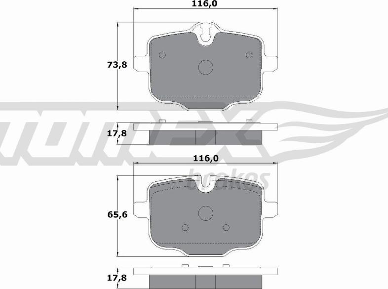 TOMEX brakes TX 17-36 - Brake Pad Set, disc brake parts5.com