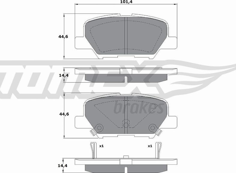 TOMEX brakes TX 17-30 - Set placute frana,frana disc parts5.com