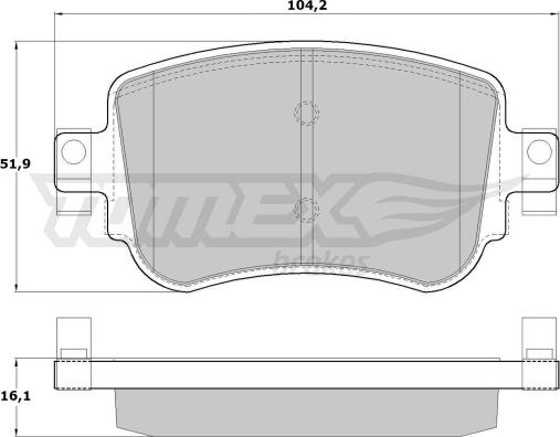 TOMEX brakes TX 17-32 - Комплект спирачно феродо, дискови спирачки parts5.com