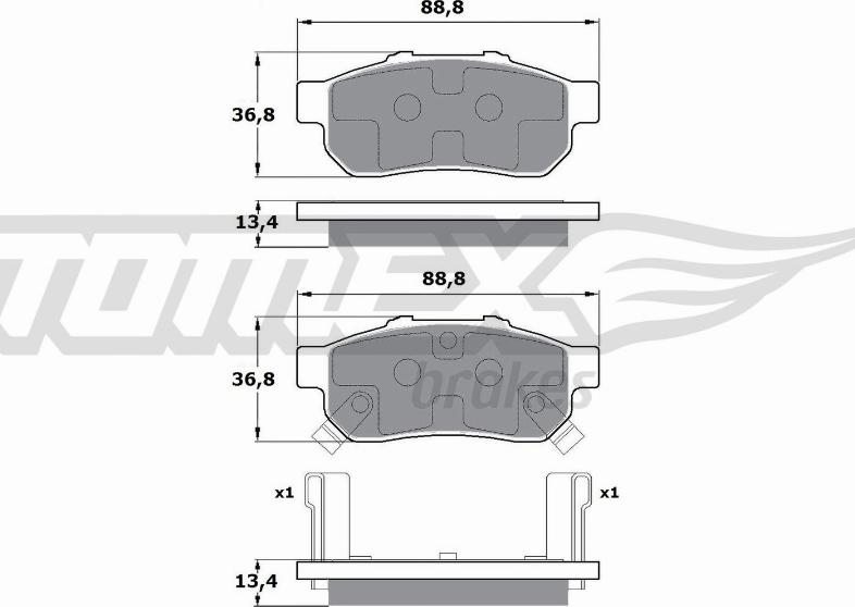 TOMEX brakes TX 17-22 - Set placute frana,frana disc parts5.com