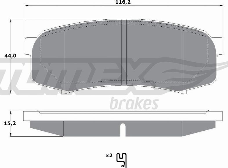 TOMEX brakes TX 17-79 - Fékbetétkészlet, tárcsafék parts5.com