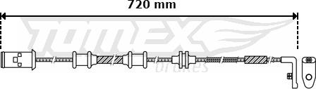 TOMEX brakes TX 30-39 - Contacto de aviso, desgaste de los frenos parts5.com