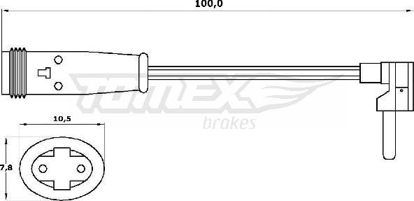 TOMEX brakes TX 30-27 - Opozorilni kontakt, obraba zavorne obloge parts5.com