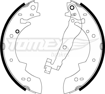 TOMEX brakes TX 20-62 - Комплект тормозных колодок, барабанные parts5.com