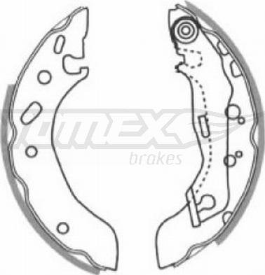 TOMEX brakes TX 20-83 - Brake Shoe Set parts5.com