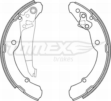 TOMEX brakes TX 21-04 - Sada brzdových čeľustí parts5.com