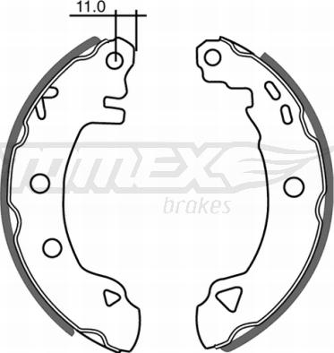 TOMEX brakes TX 21-02 - Garnitura zavorne celjusti parts5.com