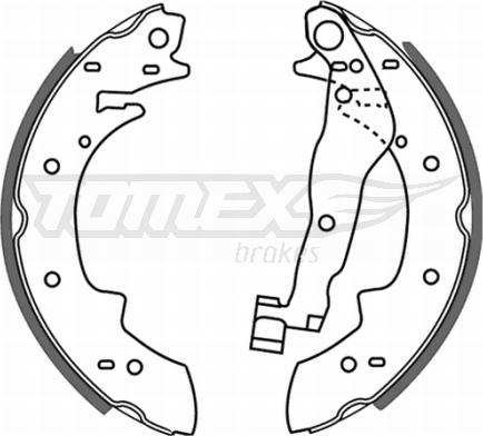 TOMEX brakes TX 21-22 - Komplet kočionih papuča parts5.com