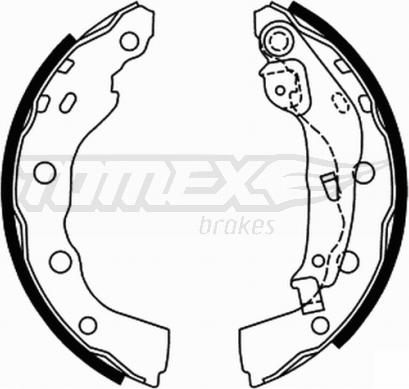 TOMEX brakes TX 22-00 - Garnitura zavorne celjusti parts5.com