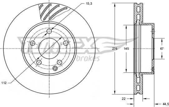 TOMEX brakes TX 74-08 - Brzdový kotouč parts5.com