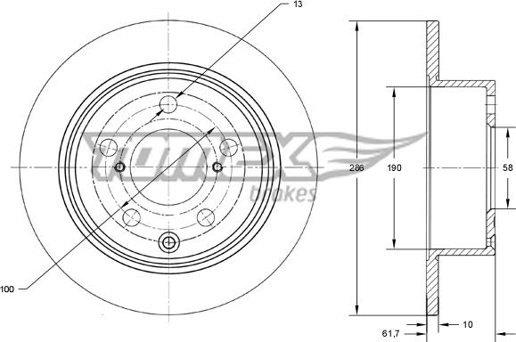 TOMEX brakes TX 74-15 - Brake Disc parts5.com