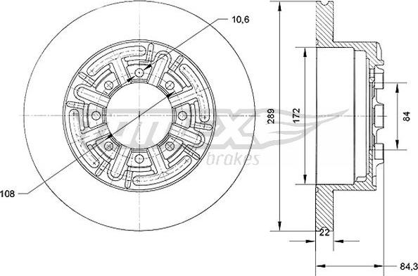 TOMEX brakes TX 70-48 - Спирачен диск parts5.com