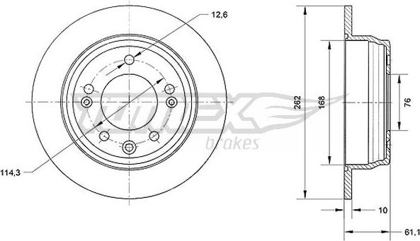 TOMEX brakes TX 70-51 - Brake Disc parts5.com