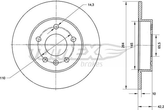 TOMEX brakes TX 70-06 - Tarcza hamulcowa parts5.com