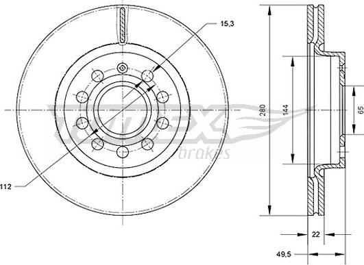 TOMEX brakes TX 70-30 - Brzdový kotúč parts5.com