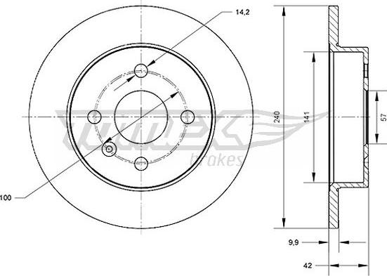 TOMEX brakes TX 70-23 - Tarcza hamulcowa parts5.com