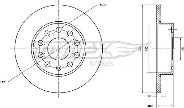 TOMEX brakes TX 70-79 - Tarcza hamulcowa parts5.com