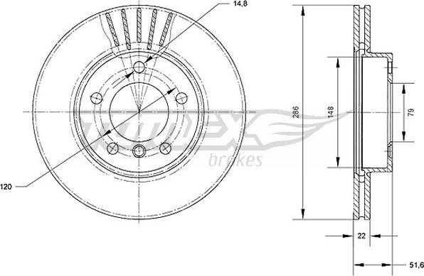 TOMEX brakes TX 71-02 - Disco de freno parts5.com