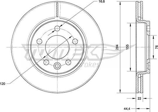 TOMEX brakes TX 71-07 - Brake Disc parts5.com