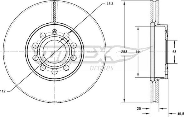 TOMEX brakes TX 71-31 - Fren diski parts5.com