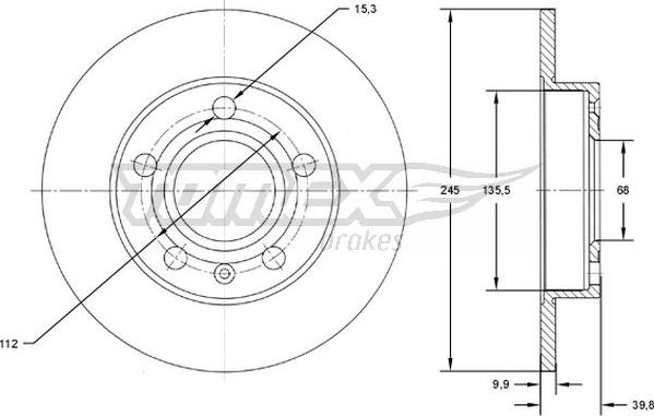 TOMEX brakes TX 71-71 - Tarcza hamulcowa parts5.com