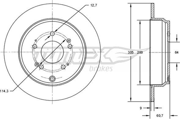 TOMEX brakes TX 73-04 - Fren diski parts5.com