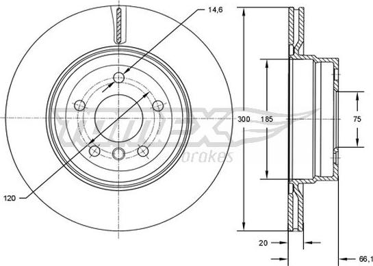 TOMEX brakes TX 73-00 - Disco de freno parts5.com