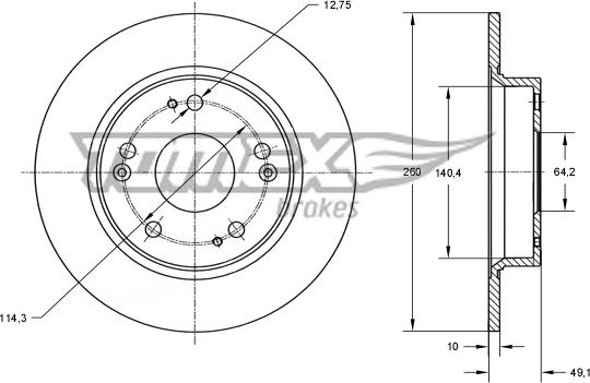 TOMEX brakes TX 73-82 - Disco de freno parts5.com