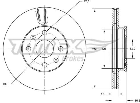 TOMEX brakes TX 73-33 - Disc frana parts5.com