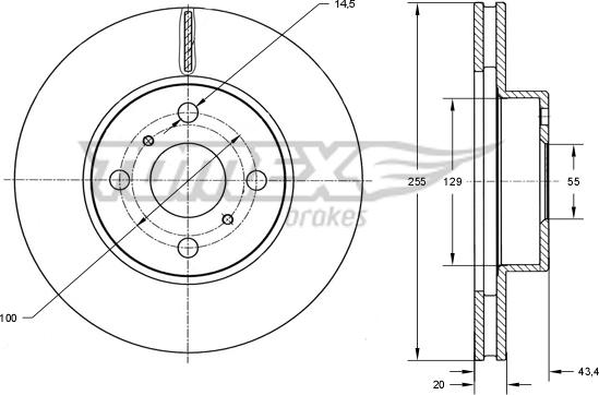 TOMEX brakes TX 73-26 - Disc frana parts5.com