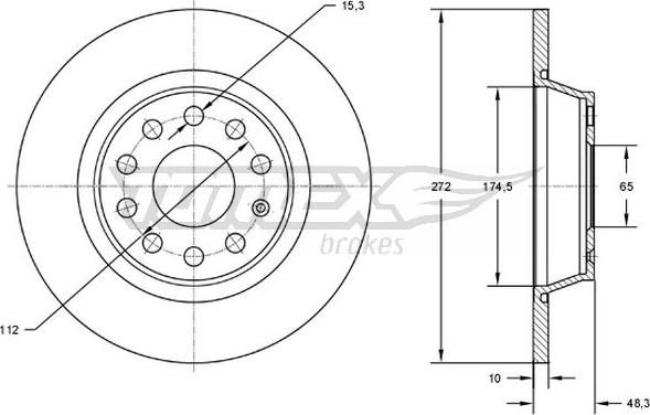 TOMEX brakes TX 72-45 - Piduriketas parts5.com