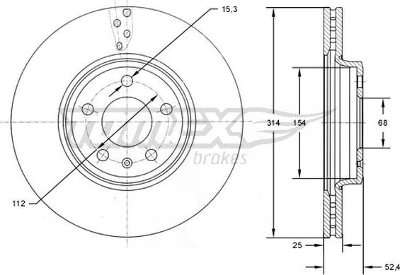 TOMEX brakes TX 72-48 - Disco de freno parts5.com