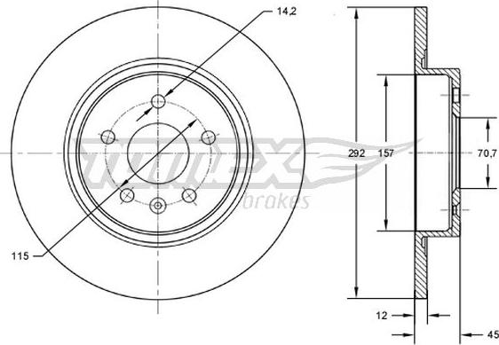 TOMEX brakes TX 72-59 - Disco de freno parts5.com