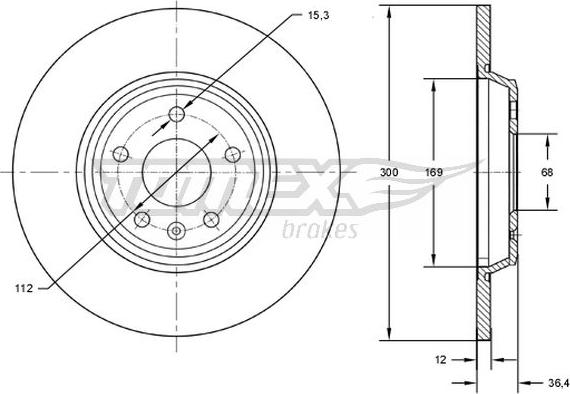 TOMEX brakes TX 72-50 - Jarrulevy parts5.com