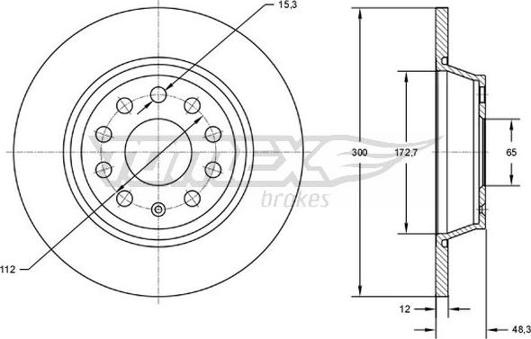 TOMEX brakes TX 72-69 - Disco de freno parts5.com