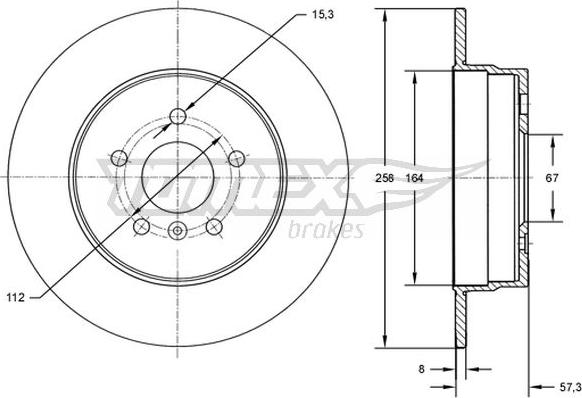 TOMEX brakes TX 72-68 - Disc frana parts5.com