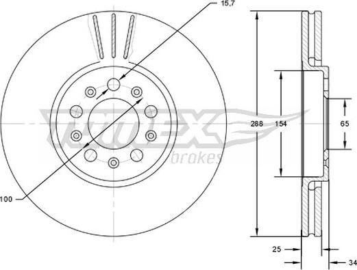 TOMEX brakes TX 72-04 - Brake Disc parts5.com