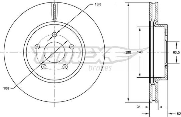 TOMEX brakes TX 72-80 - Disc frana parts5.com