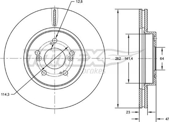 TOMEX brakes TX 72-71 - Disco de freno parts5.com