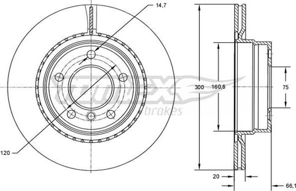 TOMEX brakes TX 72-72 - Brake Disc parts5.com